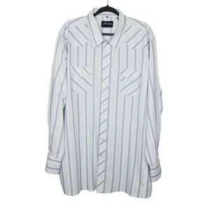 White Horse Pearl Snap Button Up